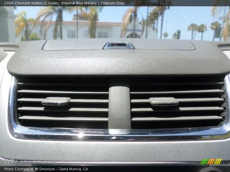 Imperial Blue Metallic / Titanium Gray 2008 Chevrolet Malibu LS Sedan