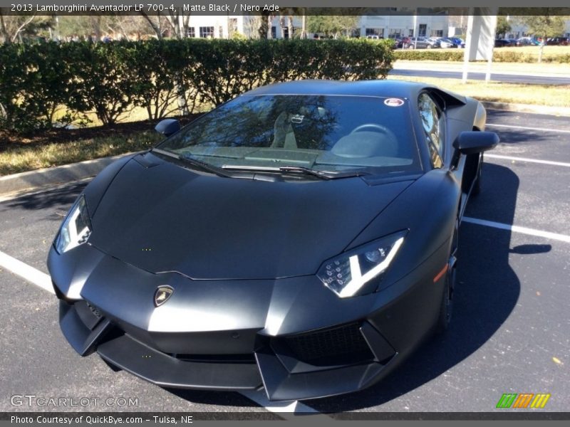 Matte Black / Nero Ade 2013 Lamborghini Aventador LP 700-4