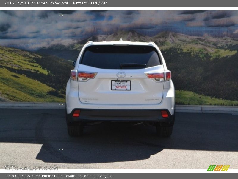 Blizzard Pearl / Ash 2016 Toyota Highlander Limited AWD