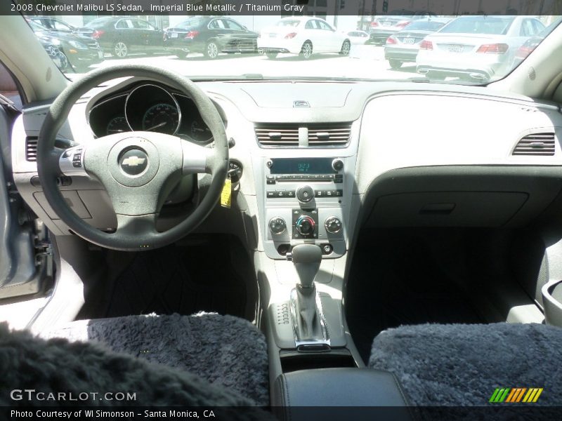 Imperial Blue Metallic / Titanium Gray 2008 Chevrolet Malibu LS Sedan