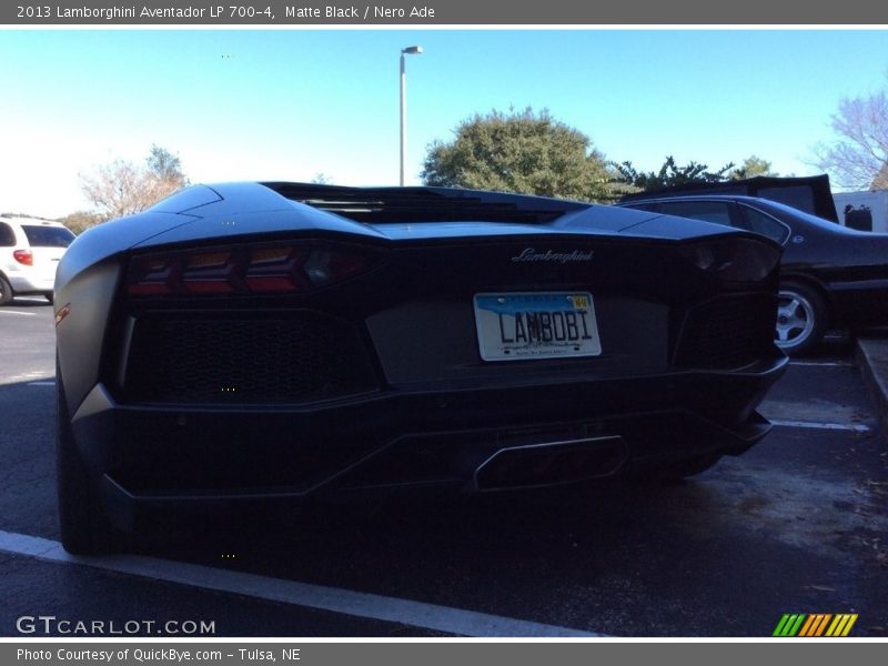 Matte Black / Nero Ade 2013 Lamborghini Aventador LP 700-4
