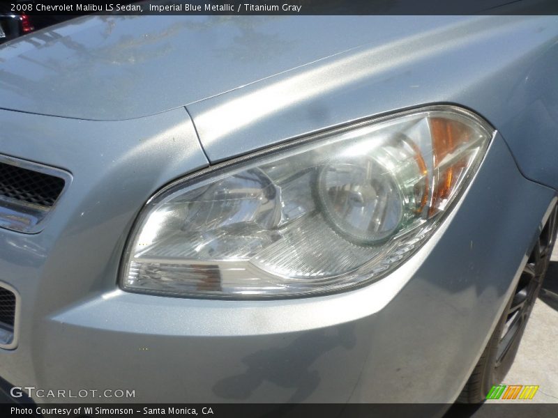 Imperial Blue Metallic / Titanium Gray 2008 Chevrolet Malibu LS Sedan