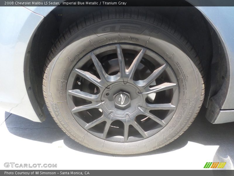 Imperial Blue Metallic / Titanium Gray 2008 Chevrolet Malibu LS Sedan