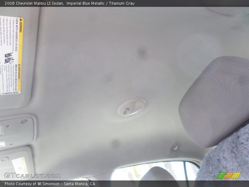 Imperial Blue Metallic / Titanium Gray 2008 Chevrolet Malibu LS Sedan