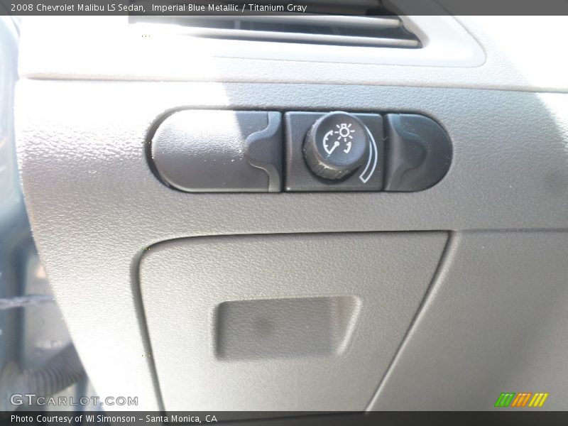 Imperial Blue Metallic / Titanium Gray 2008 Chevrolet Malibu LS Sedan