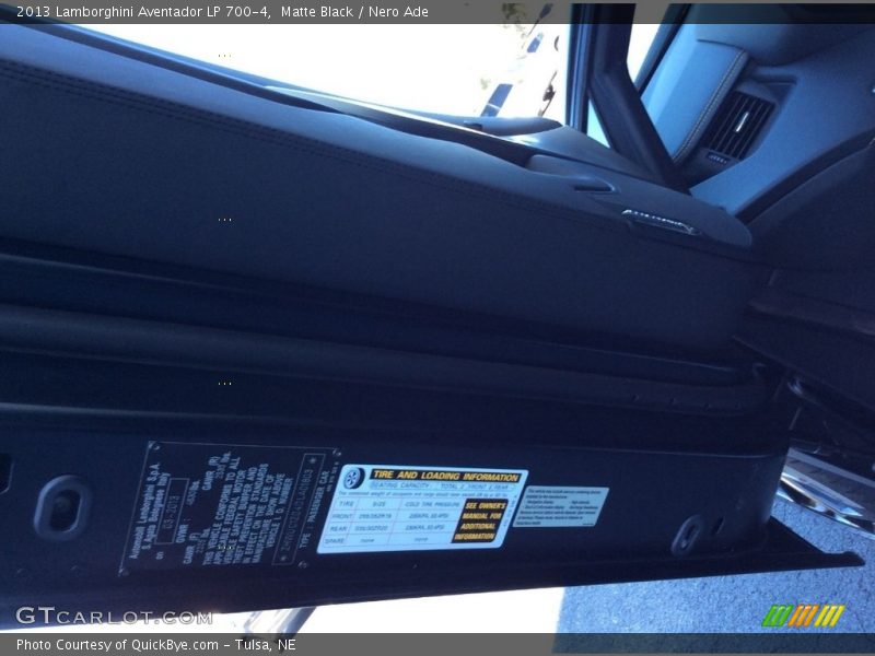 Matte Black / Nero Ade 2013 Lamborghini Aventador LP 700-4