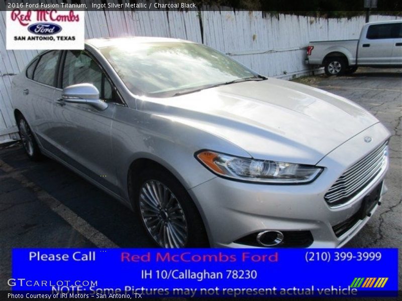 Ingot Silver Metallic / Charcoal Black 2016 Ford Fusion Titanium