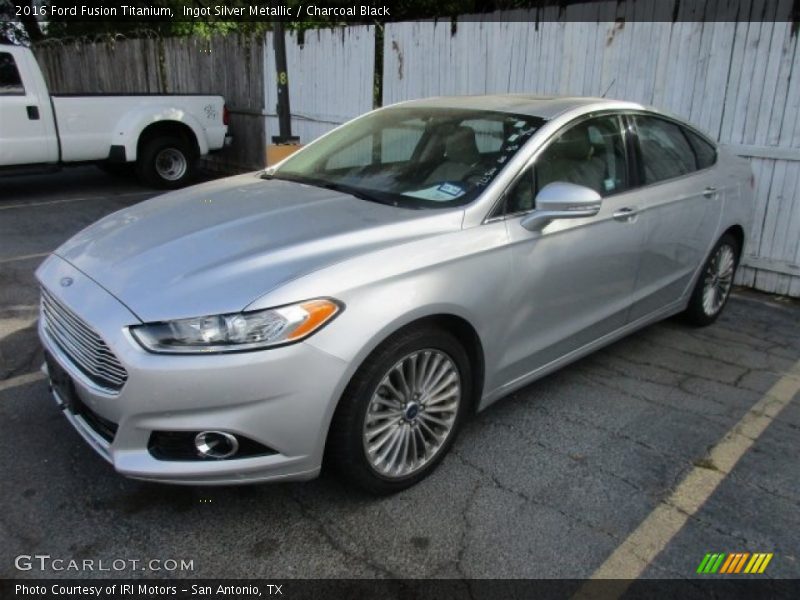 Ingot Silver Metallic / Charcoal Black 2016 Ford Fusion Titanium