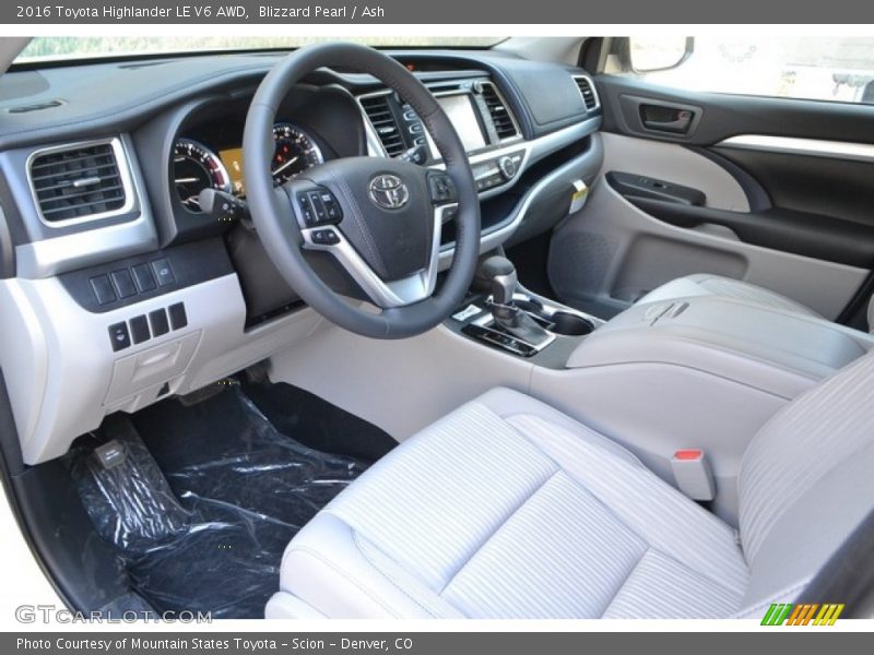 Blizzard Pearl / Ash 2016 Toyota Highlander LE V6 AWD