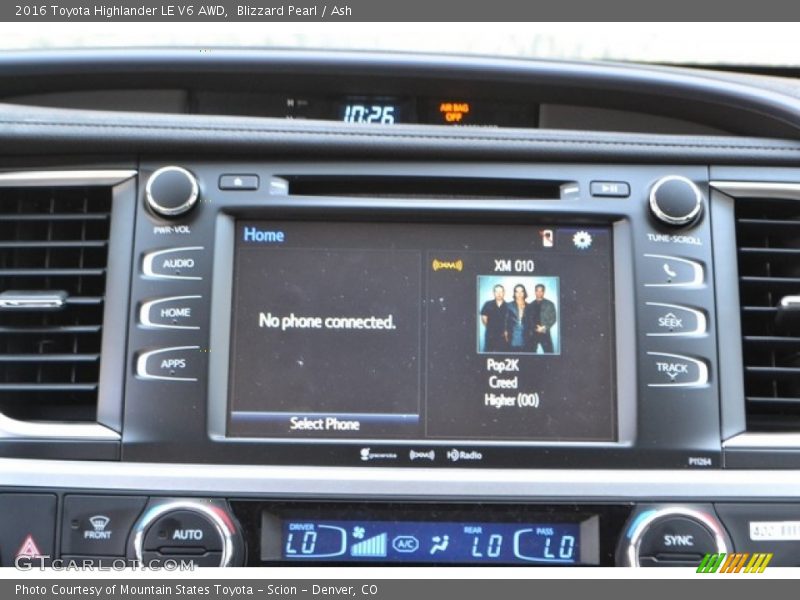 Blizzard Pearl / Ash 2016 Toyota Highlander LE V6 AWD
