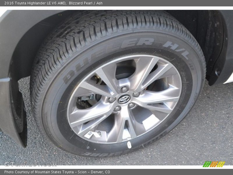 Blizzard Pearl / Ash 2016 Toyota Highlander LE V6 AWD