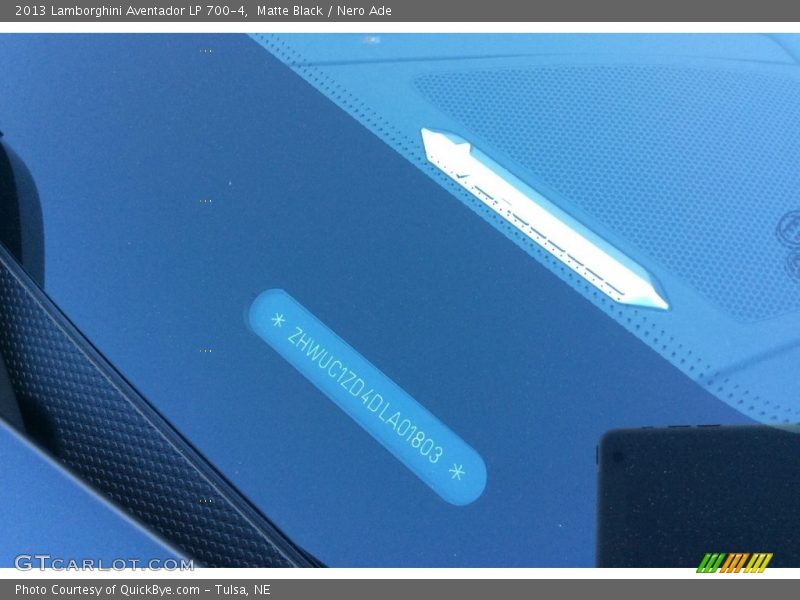 Matte Black / Nero Ade 2013 Lamborghini Aventador LP 700-4
