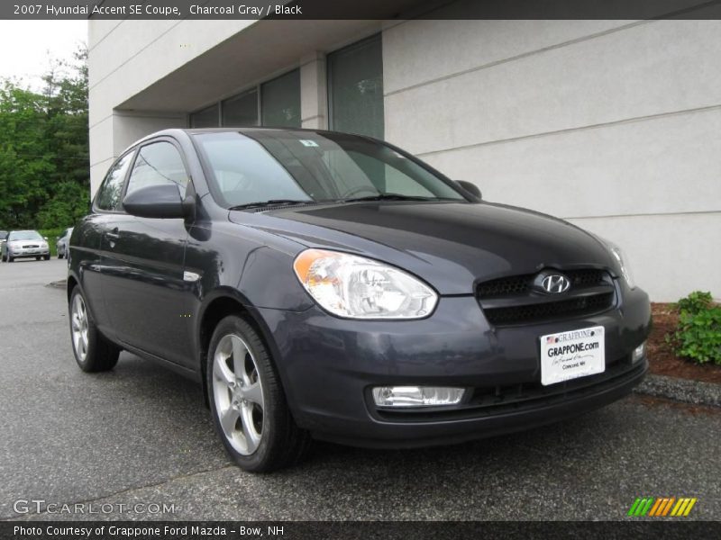 Charcoal Gray / Black 2007 Hyundai Accent SE Coupe
