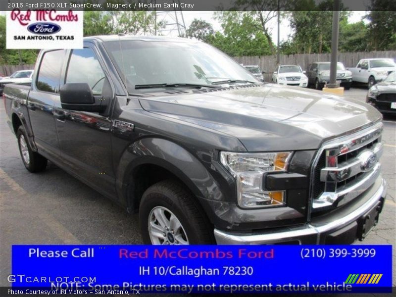 Magnetic / Medium Earth Gray 2016 Ford F150 XLT SuperCrew