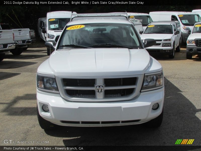 Bright White / Dark Slate Gray/Medium Slate Gray 2011 Dodge Dakota Big Horn Extended Cab