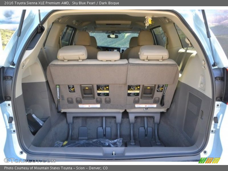 Sky Blue Pearl / Dark Bisque 2016 Toyota Sienna XLE Premium AWD