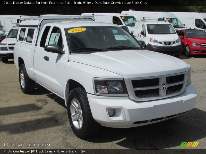 Bright White / Dark Slate Gray/Medium Slate Gray 2011 Dodge Dakota Big Horn Extended Cab