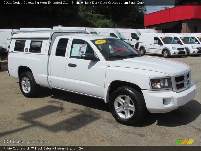 Bright White / Dark Slate Gray/Medium Slate Gray 2011 Dodge Dakota Big Horn Extended Cab