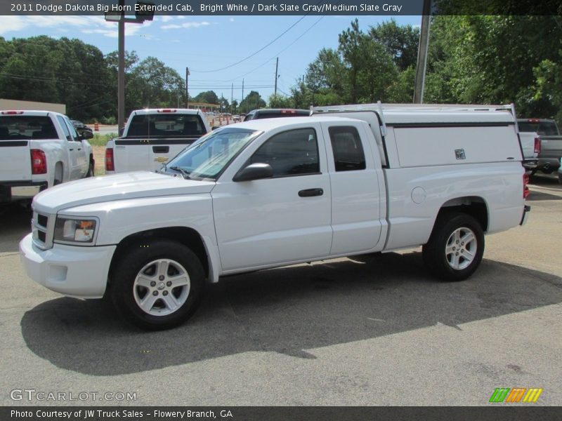 Bright White / Dark Slate Gray/Medium Slate Gray 2011 Dodge Dakota Big Horn Extended Cab