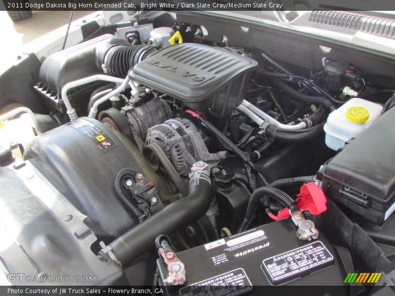 Bright White / Dark Slate Gray/Medium Slate Gray 2011 Dodge Dakota Big Horn Extended Cab