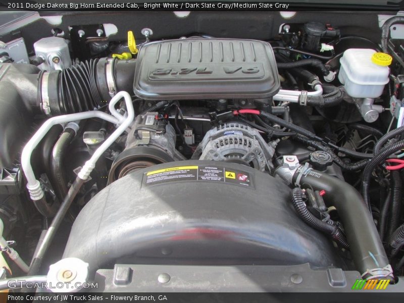 Bright White / Dark Slate Gray/Medium Slate Gray 2011 Dodge Dakota Big Horn Extended Cab