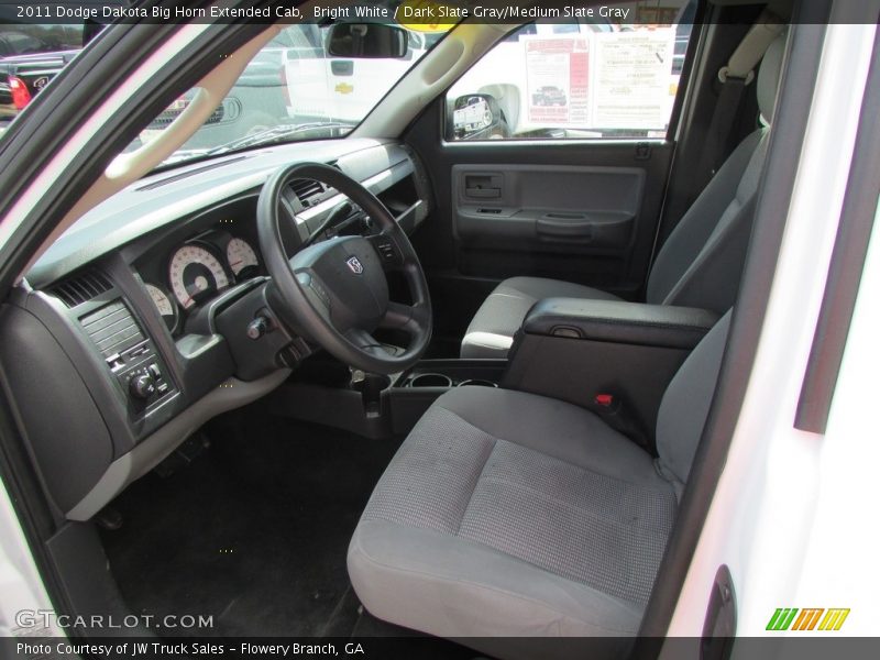 Bright White / Dark Slate Gray/Medium Slate Gray 2011 Dodge Dakota Big Horn Extended Cab