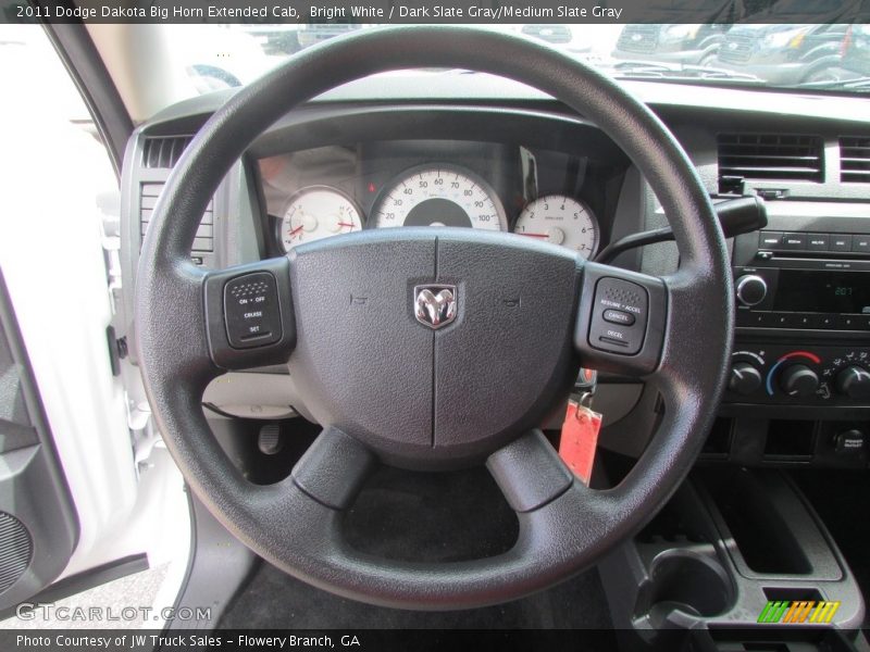 Bright White / Dark Slate Gray/Medium Slate Gray 2011 Dodge Dakota Big Horn Extended Cab