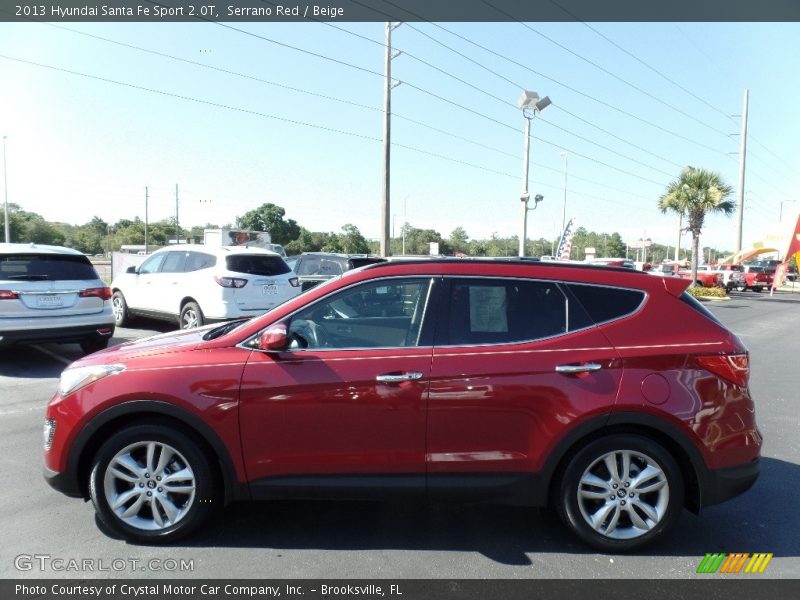 Serrano Red / Beige 2013 Hyundai Santa Fe Sport 2.0T