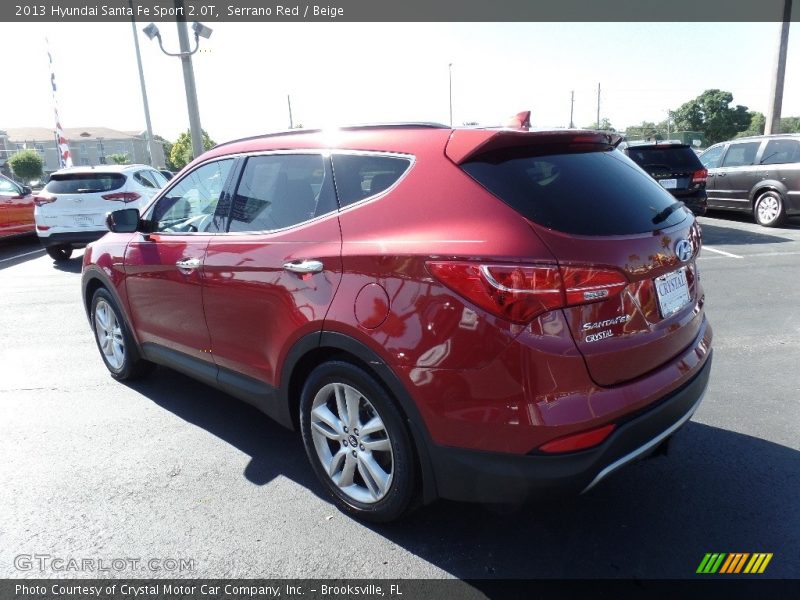 Serrano Red / Beige 2013 Hyundai Santa Fe Sport 2.0T