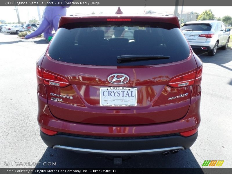 Serrano Red / Beige 2013 Hyundai Santa Fe Sport 2.0T