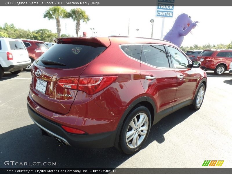 Serrano Red / Beige 2013 Hyundai Santa Fe Sport 2.0T