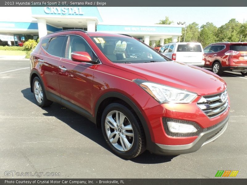 Serrano Red / Beige 2013 Hyundai Santa Fe Sport 2.0T