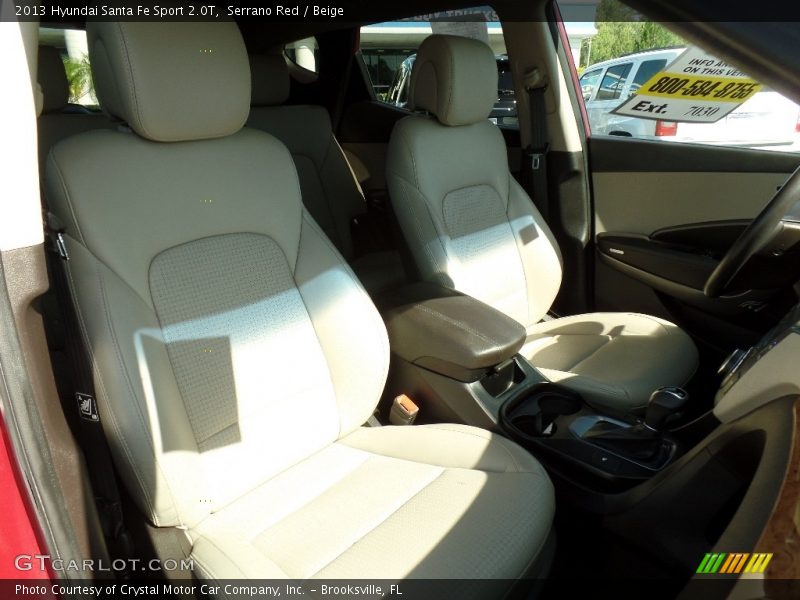 Serrano Red / Beige 2013 Hyundai Santa Fe Sport 2.0T