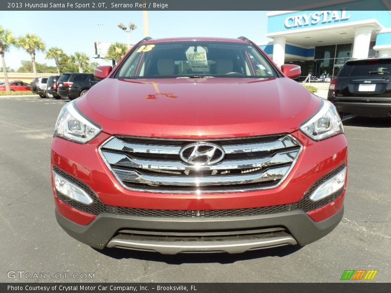 Serrano Red / Beige 2013 Hyundai Santa Fe Sport 2.0T