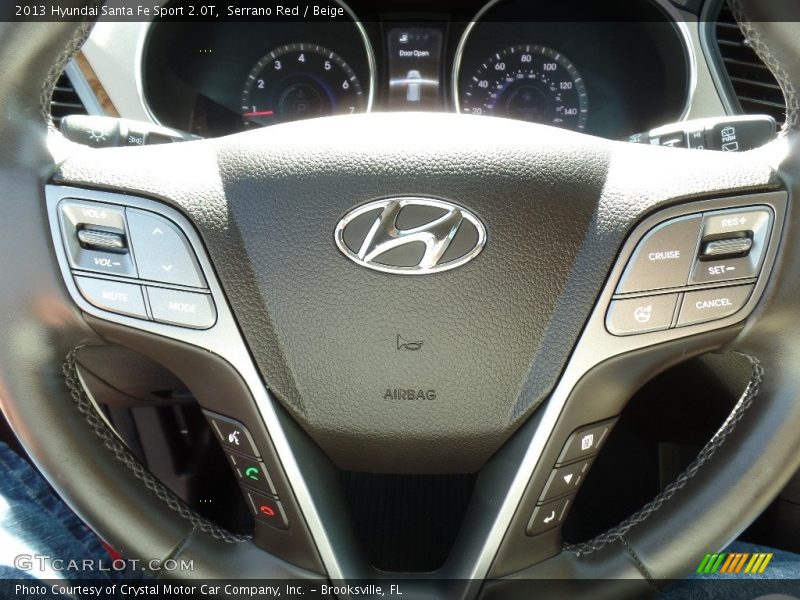 Serrano Red / Beige 2013 Hyundai Santa Fe Sport 2.0T
