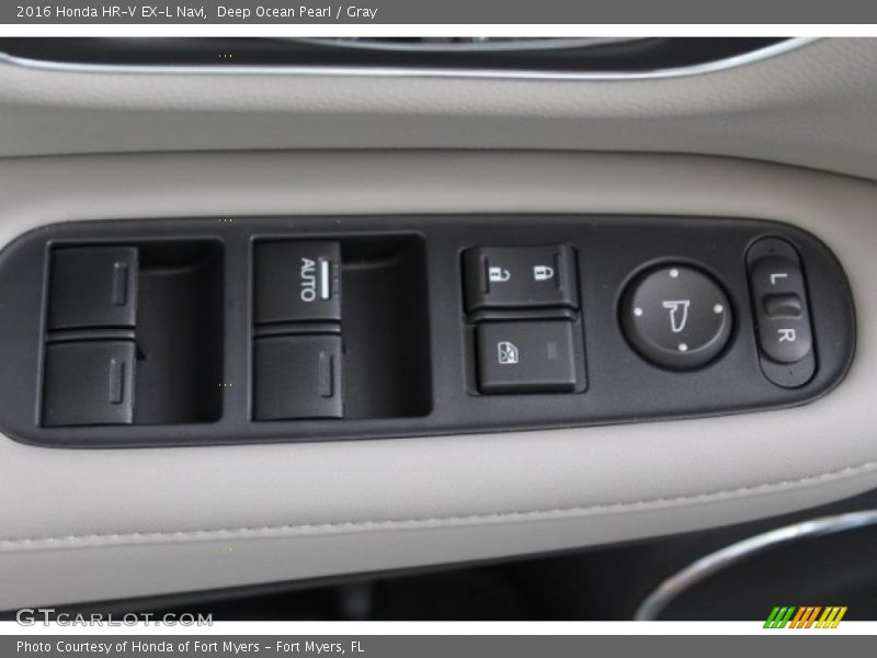 Deep Ocean Pearl / Gray 2016 Honda HR-V EX-L Navi