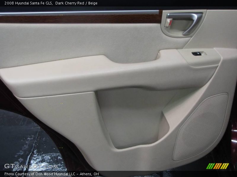 Dark Cherry Red / Beige 2008 Hyundai Santa Fe GLS