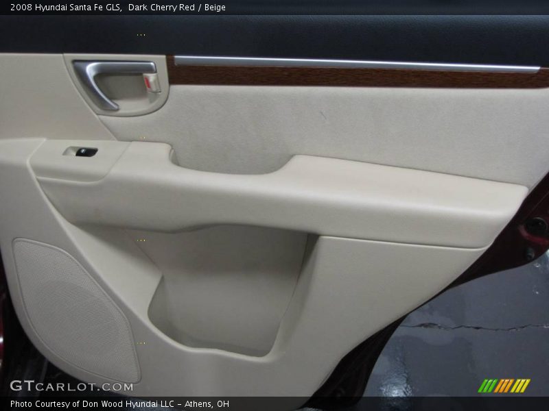 Dark Cherry Red / Beige 2008 Hyundai Santa Fe GLS