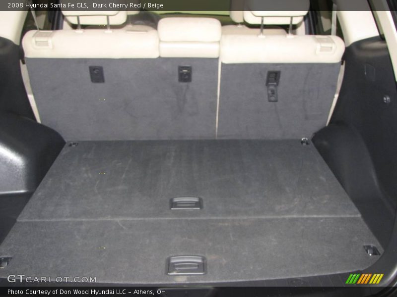 Dark Cherry Red / Beige 2008 Hyundai Santa Fe GLS