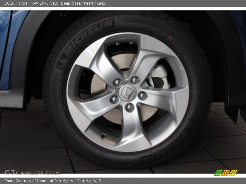 Deep Ocean Pearl / Gray 2016 Honda HR-V EX-L Navi