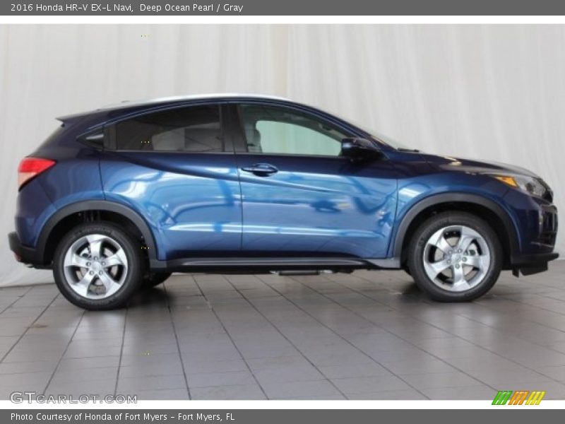Deep Ocean Pearl / Gray 2016 Honda HR-V EX-L Navi