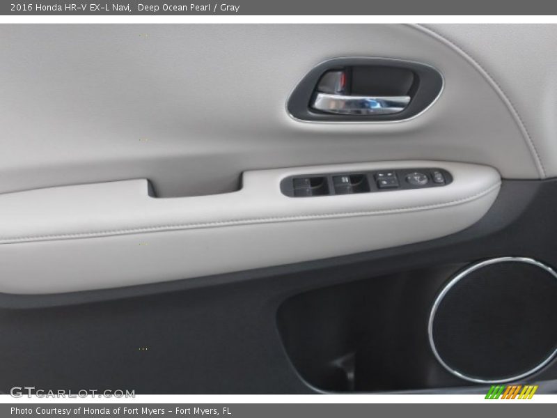 Deep Ocean Pearl / Gray 2016 Honda HR-V EX-L Navi