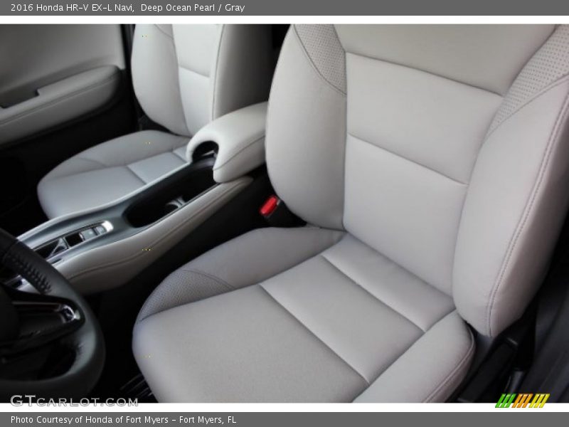 Deep Ocean Pearl / Gray 2016 Honda HR-V EX-L Navi