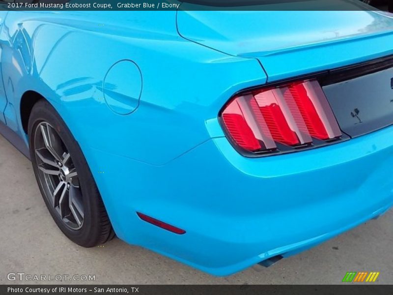 Grabber Blue / Ebony 2017 Ford Mustang Ecoboost Coupe