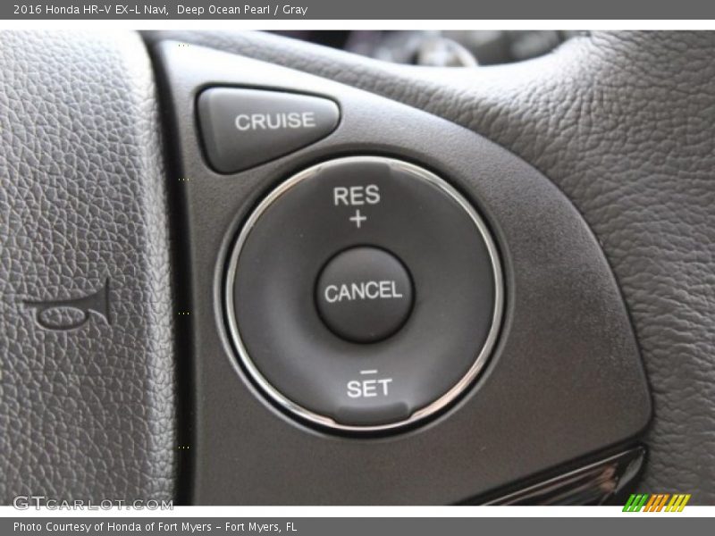 Deep Ocean Pearl / Gray 2016 Honda HR-V EX-L Navi