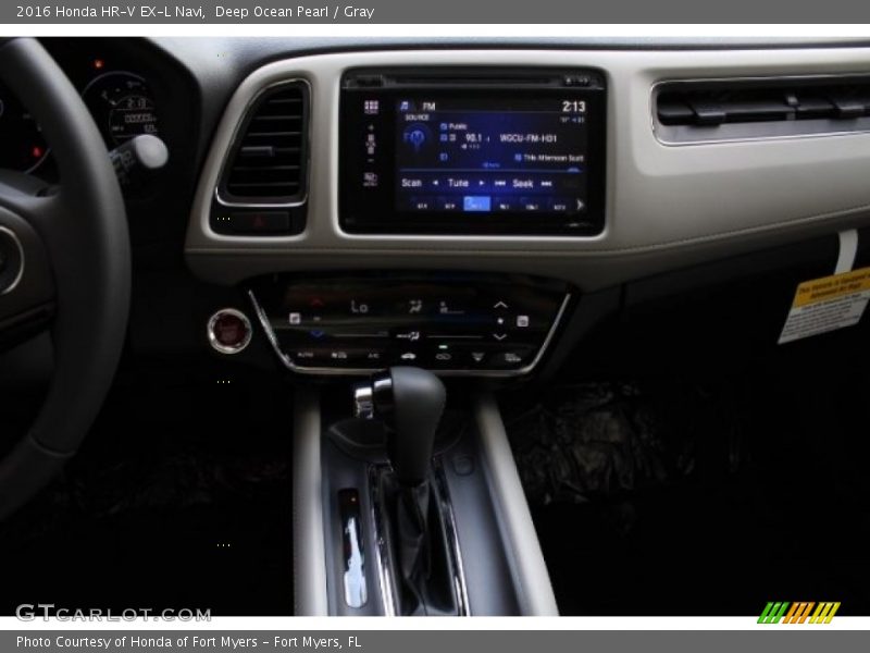 Deep Ocean Pearl / Gray 2016 Honda HR-V EX-L Navi