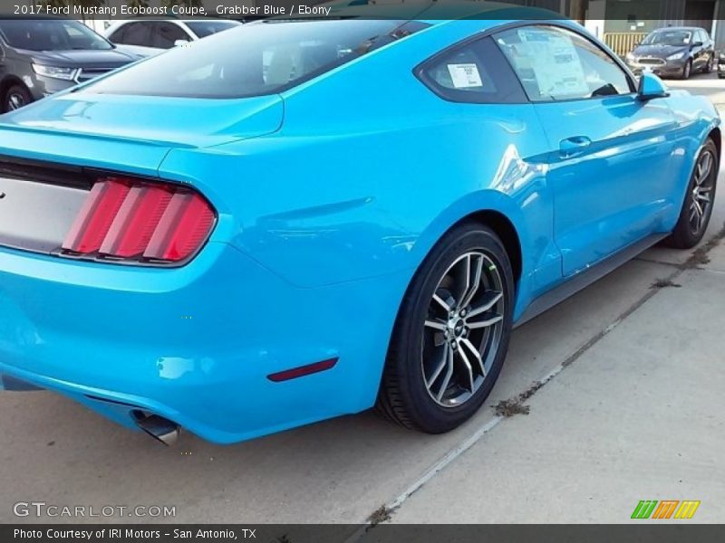 Grabber Blue / Ebony 2017 Ford Mustang Ecoboost Coupe