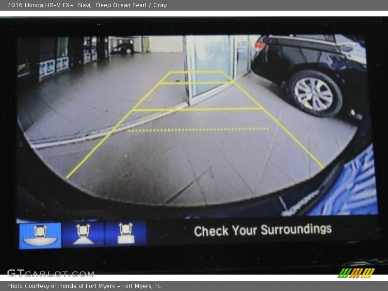 Deep Ocean Pearl / Gray 2016 Honda HR-V EX-L Navi