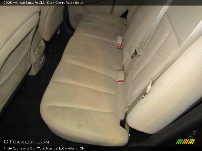 Dark Cherry Red / Beige 2008 Hyundai Santa Fe GLS