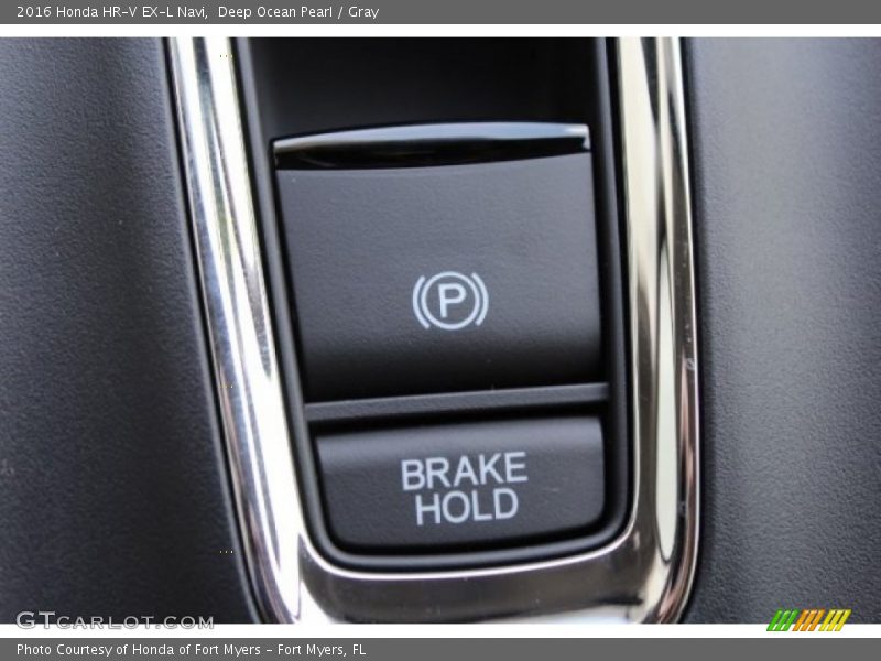 Deep Ocean Pearl / Gray 2016 Honda HR-V EX-L Navi